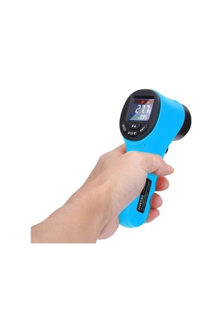 Ganzhoushop Termometre Temassız Tabancası Sıcaklık Pirometre Mavi Lcd Lazer Kızılötesi Hw550 Endüstriyel Dijital - İv