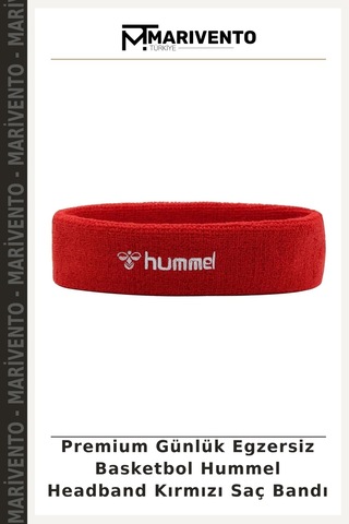 Premium Günlük Egzersiz Basketbol Hummel Headband Kırmızı Saç Bandı