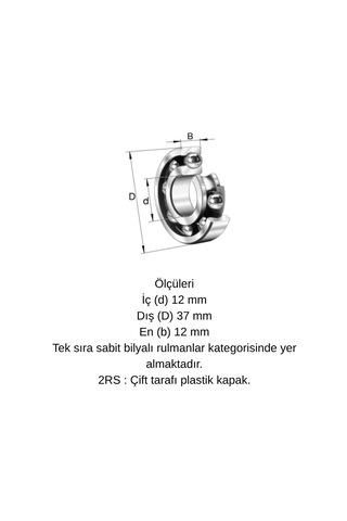 Ors 6301 2rs G100 C3 Bilya 12x37x12