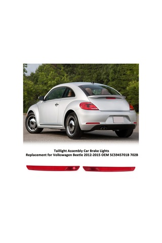 Xindoker Volkswagen Beetle 2012-2015 Sol Arka Tampon Lambası 5c5945701b, 702b - Abs Malzeme, Kırmızı Renk, Ampul Yok - Gz.mh004vl Yerine Geçici Stop Lambası Seti