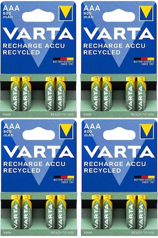 Varta 56703 800 mAh Blister AAA Ni-MH Şarj Edilebilir İnce Kalem Pil 2 x 8'li