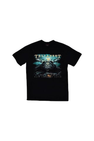 Testament Baskılı T-shirt SIYAH
