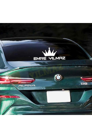 Kişiye Isme Özel Kral Taç Oto Sticker Araç Araba Etiket Çıkartma