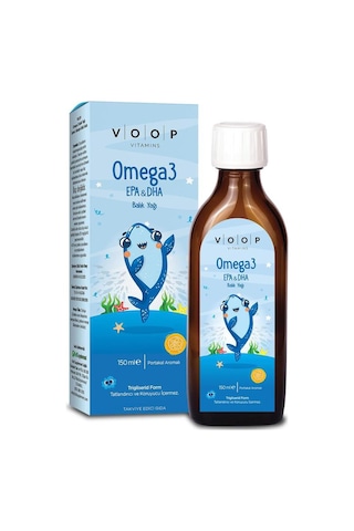 Voop Omega 3 Balık Yağı Şurup Portakal Aromalı 150 ML