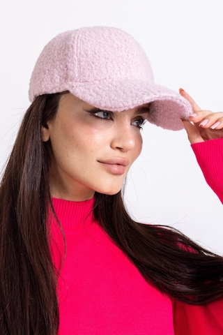 Ladycolor Şapka Peluş Ponponlu Pudra Kumaş Pudra
