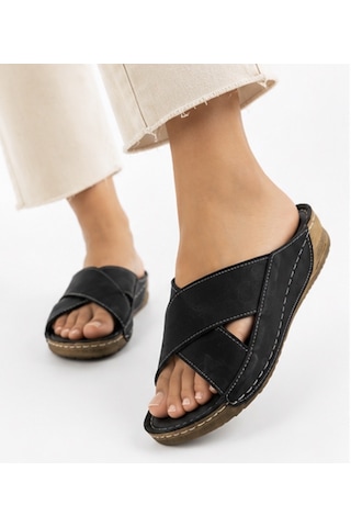 N Napa Shoe Np.312.siyah Deri Terlik