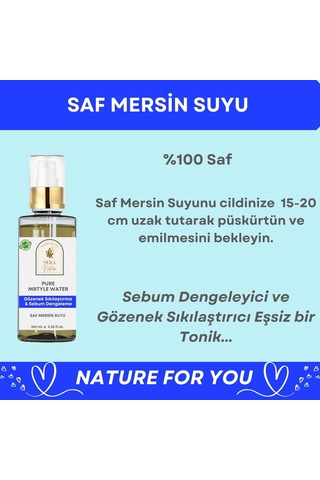 Sera Natura Saf Mersin Suyu Gözenek Sıkılaştırıcı ve Sebum Dengeleyici Tonik 100 ML