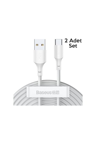 Baseus Wisdom USB Type-C 40W Şarj USB Şarj Kablosu 2ADET Set 1.5m