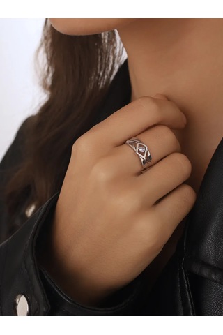 Serebranyj Dom Taşlı Gümüş Yüzük 12392773 Gri