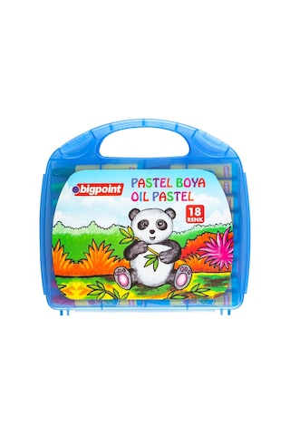 Bigpoint Pastel Boya 18 Renk - Mavi Çantalı