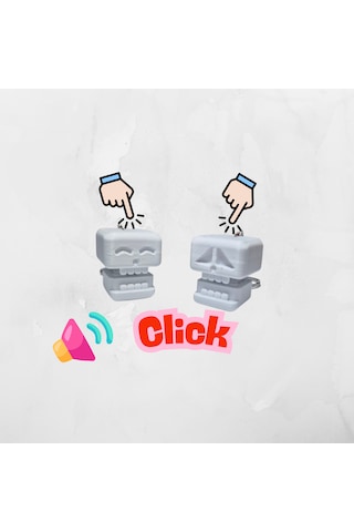 Emojili Outemu Switch Anahtarlık - Click Sesli 1adet Beyaz