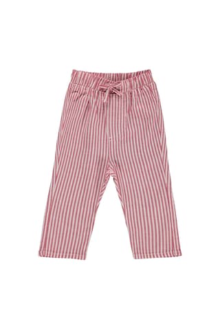 Civil Baby Çizgili 6-18 Ay Pantolon - Kırmızı