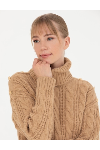 Pierre Cardin Kadın Bej Triko Kazak 50276220-vr011 Bej