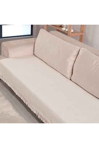 Pamore Home 2 Adet Pamuklu Koltuk Örtüsü 115x200 Cm Ekru