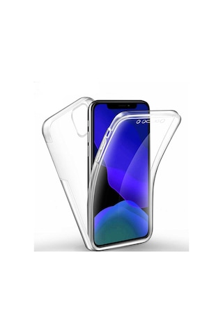 Prolysus iPhone Uyumlu 11 Pro Max Uyumlu 360 Derece Kılıf Full Tam Koruma Ön Arka Şeffaf Kılıf
