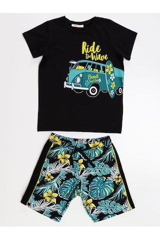 Denokids Mshb&g Vosvos Hawai Erkek Çocuk Şort Takım Çok Renkli