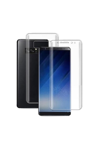 Exquıs Samsung Galaxy N950 Note 8 Uyumlu Ön Ve Arka Koruma 360 Full Kaplama - Şeffaf