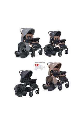 Bebemnas 17 Parça Duffy Yeni Doğan Bebek Çeyiz Seti Full Set Mama Sandalyesi-yürüteç-park Beşik- Araba