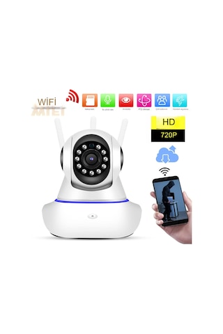 Qasul Hd 1080p Gece Görüşü 360 Açı Ayarlanabilir Güvenlik Kamera