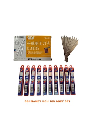Sdi Maket Bıçağı Yedeği 100 Adet Profesyonel Ürün 1.kalite Uyumlu