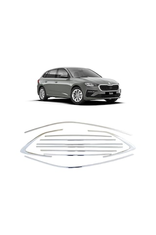 Skoda Scala Krom Cam Çerçevesi Set 2019- 10 Parça