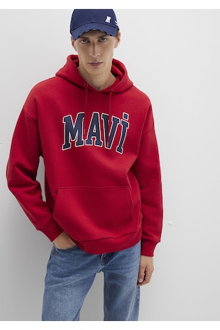 Mavi - Mavi Logo Baskılı Kırmızı Sweatshirt 067149-70464 Kırmızı (555249453) Kırmızı
