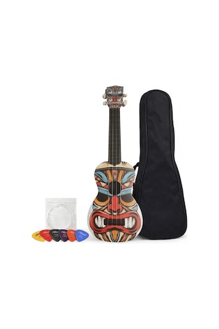 Soprano Ukulele Yüz Desenli
