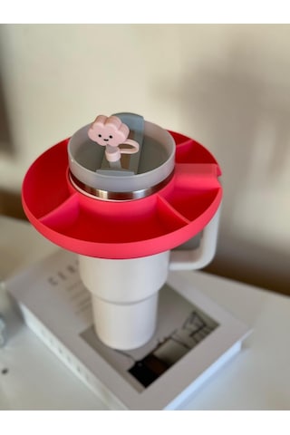 Atıştırmalık Kasesi Tekrar Kullanılabilir Atıştırmalık Kasesi Plastik Termos İle Uyumlu Pembe
