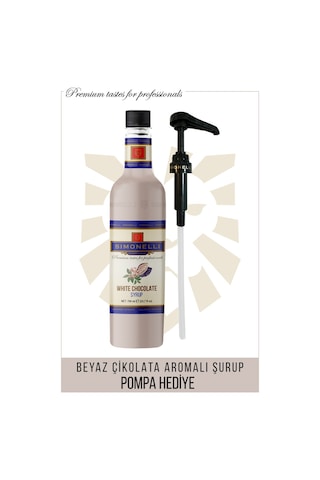 Simonelli Beyaz Çi̇kolata Kahve Şurubu 700 ML + Pompa