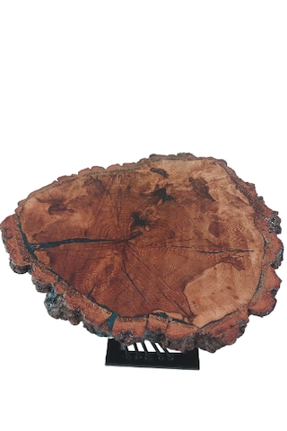 Servis Sehpası Meşe Epoksi Kaplama Açık Meşe