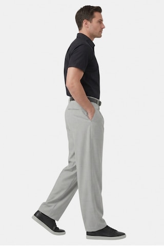 Deep Sea Deepsea Gri Baggy Fit Pileli Kumaş Pantolon Likralı, Beli Lastikli Rahat Kesim Erkek Pantolon 2600920