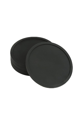 6'lı Siyah Bardak Altlığı - Yuvarlak Silikon Bardak Altlıkları - Kahve Kupaları, Bira Bardakları, Şarap Kadehleri, Şişeler, Ev Ve Barlar İçin Kaymaz - Silikon Bardak Altlıkları