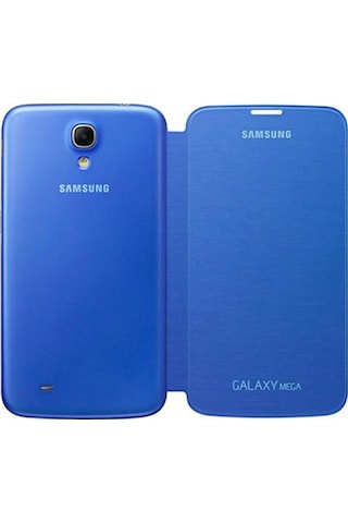 Galaxy Mega İ9200 İle Uyumlu Flip Cover Kılıf Mavi Ef-fı920bcegww