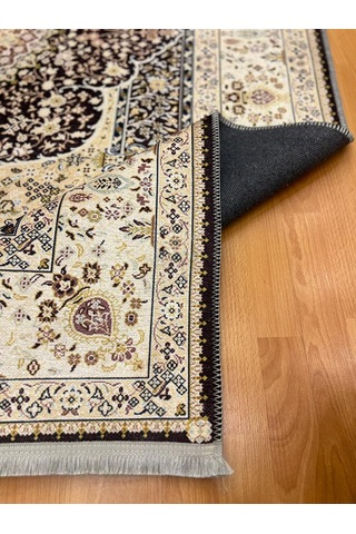 Vintage Saray Motifli 160 X 230 Cm Dijital Baskı Halı Mavi