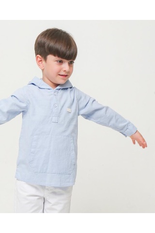 Nanica Kids Erkek Kapuşonlu Gömlek 24ynnc124117 Beyaz