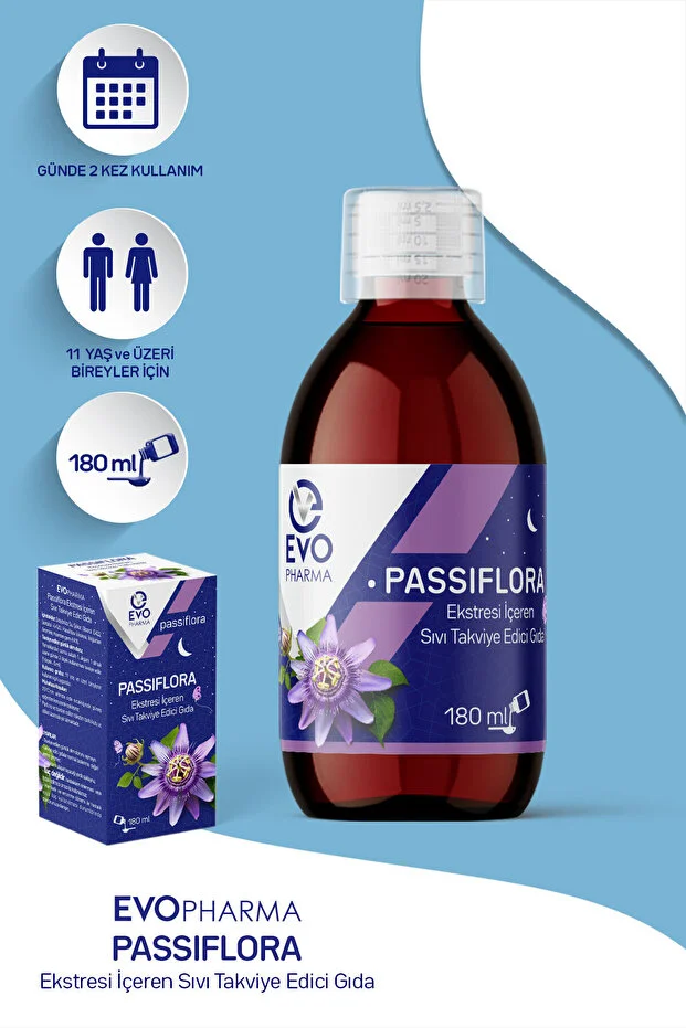Passiflora Sıvı Takviye Edici Gıda 180 Ml