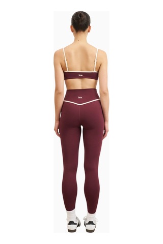 Because Of Alice Base Contrast Trim Cami Bra Tamamlayıcı Spor Sütyeni Bordo