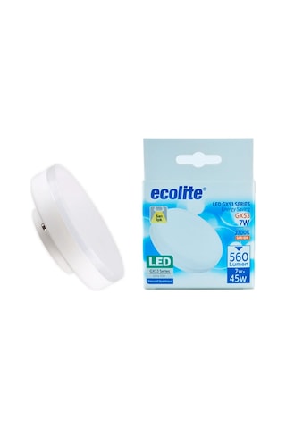 Ecolite 7W 230V 560Lm 2700K Gx53 Sıva Altı Led Spot