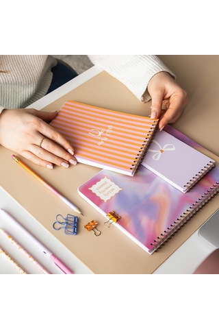 Haftalık Ve Günlük 3'lü Masaüstü Süresiz Planlayıcı Set - Soyut