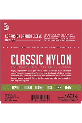 D'addario Ej27N Normal Tension Klasik Gitar Teli 1/2 Boyut