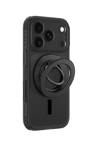Apple iPhone Uyumlu 18 Pro Max Kılıf M-safeli Yüzük Standlı Amazingthing Titan Pro Grip Ring Serisi Kapak Siyah