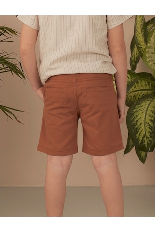 Denokids Ollie&Olla Kahverengi Erkek Çocuk Gabardin Şort Çok Renkli