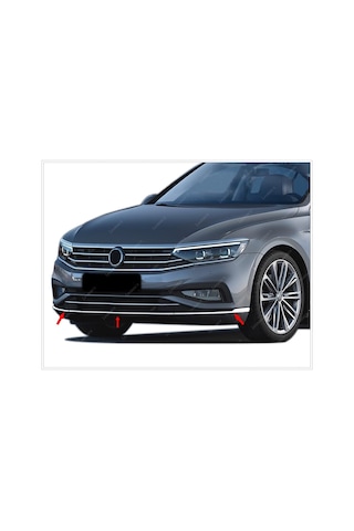 Vw Passat B8.5 Krom Ön Tampon Alt Çıta 3 Prç P.Çelik 2019 Üzeri