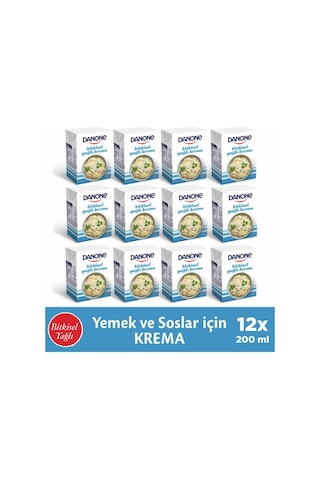 Danone Bitkisel Yağlı Krema 200 Ml 12
