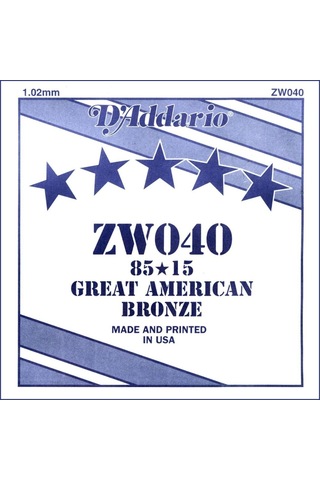 D'addario Zw040 Akustik Tek Tel A- La 40