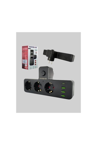 Trendlia 7 Portlu Çoklu Priz Usb Ve Type-c Girişli Akıllı Güç Ünitesi Çok Renklı 0 - 2 M