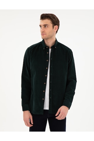 Pierre Cardin Erkek Yeşil Gömlek Desenli 50292347-vr054 Yeşil