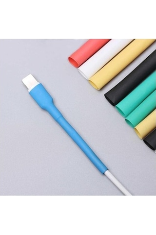 Apple Uyumlu iPhone Şarj Kablosu Koruyucu Makaron 12 Adet 6