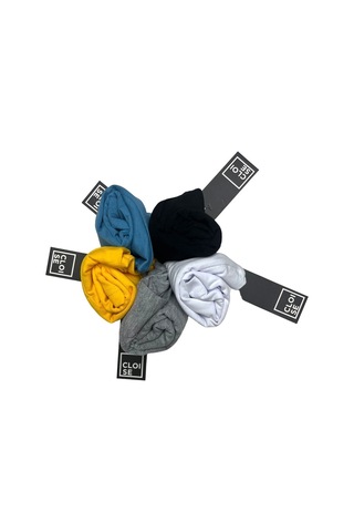 Çocuk Basic T-shirt Kız Erkek Unisex %100 Pamuk 5'li Paket Ek-1