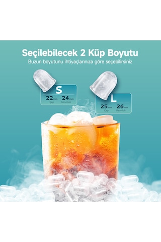 Bullet Kapsül Taşınabilir Buz Makinesi, Otomatik Temizleme, Hızlı Buz Yapma, Im008-bsı